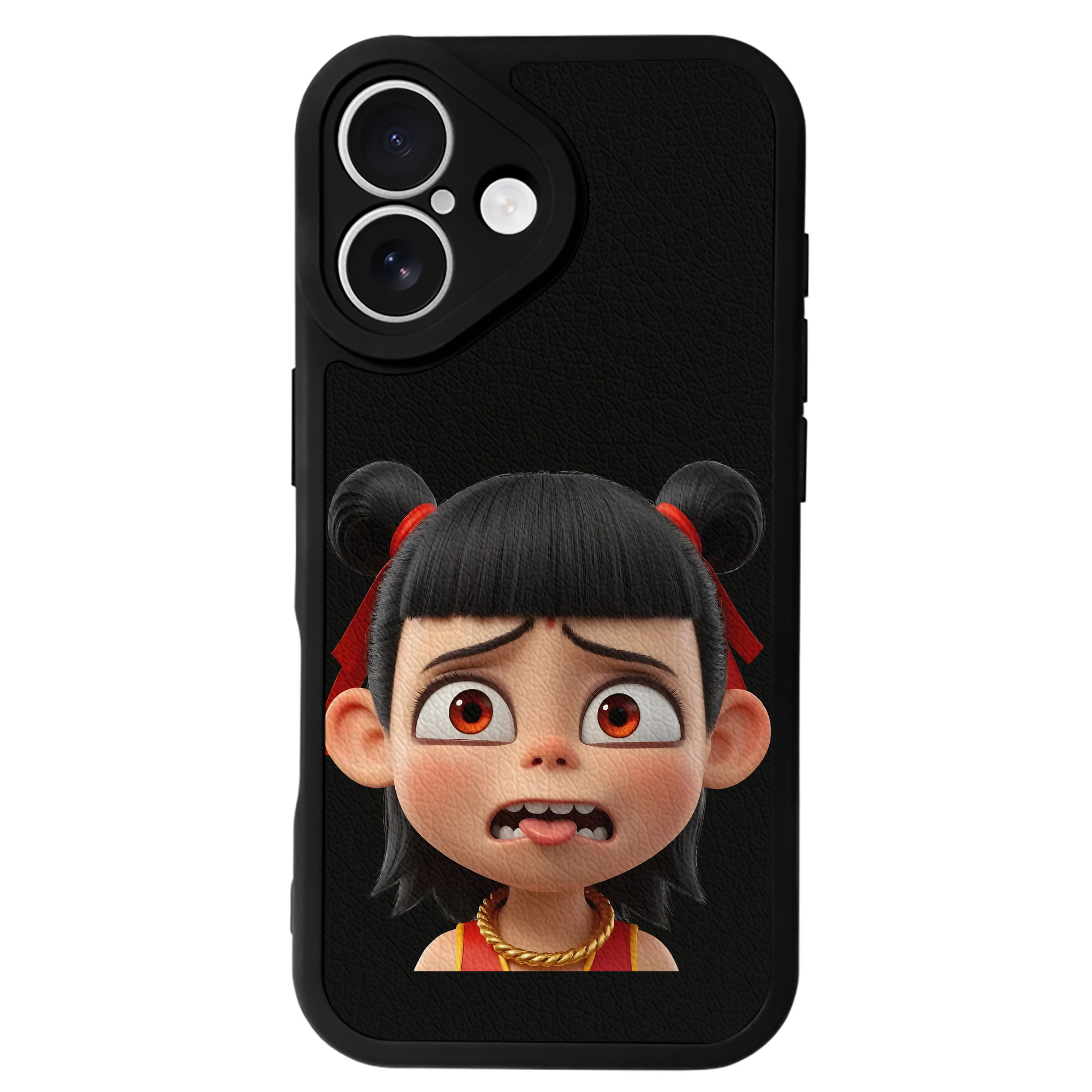 （画像用） Ne Zha 2 ナタ 魔童の大暴れ 【iPhone 16シリーズ対応】シリコンスマホケース（レザー調） 材質：シリコン